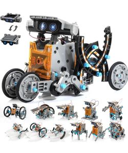 14-in-1 Solar Robot Kit for Kids, Stem Projects for Kids Age 8-12, Educational STEM Science Toy, DIY Solar Power Building Kit