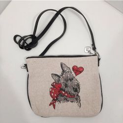 Brighton Scottie Cream and Black Crossbody 