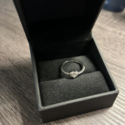 10 K White Gold Diamond Ring