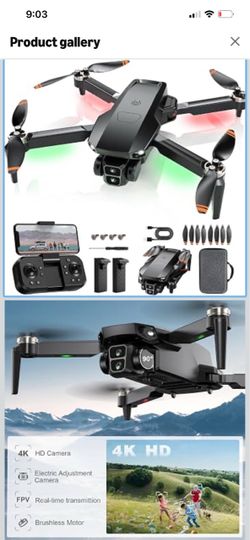 Drone with Camera for Adults, Brushless Motor Drones for Kids Beginners. 2K Camera, 40 Mins Flight, Auto Hover, Foldable RC Quadcopter, Gesture Photog