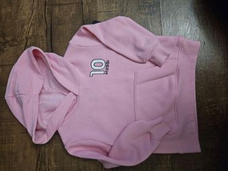 Messi #10 Pink Kids Hoodie size 2t