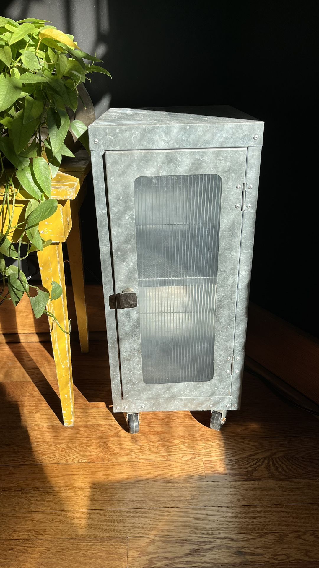 Sturdy Metal End Table, Night Stand, Office storage