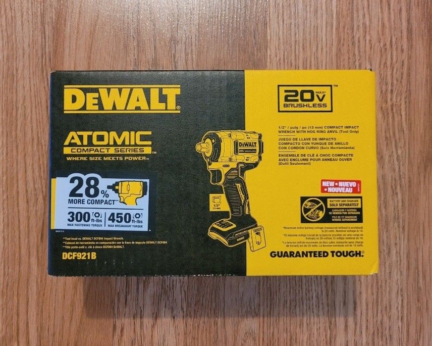 New Dewalt 20v Cordless Brushless 450 ft. Lbs. 1/2" Impact Wrench Tool-only. $140 Firm. Pickup Only