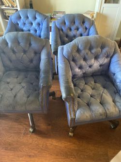 4 vintage velvet chairs