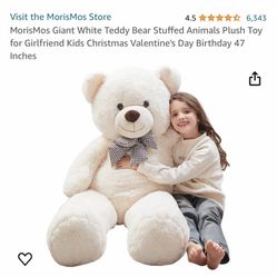 Giant White Teddy Bear