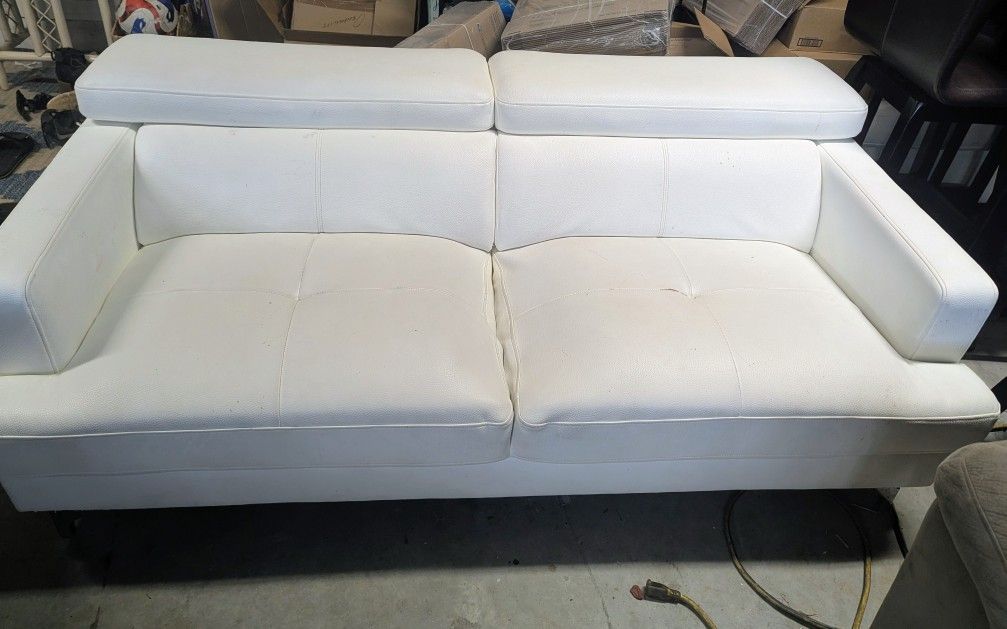 White Leather Couch