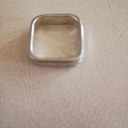 Square Ring Solid  925 Sterling Silver sz 8