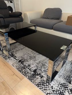 Mesa de vidrio doble