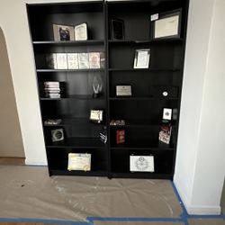 Assembled Wall bookshelves (black) $39. Each