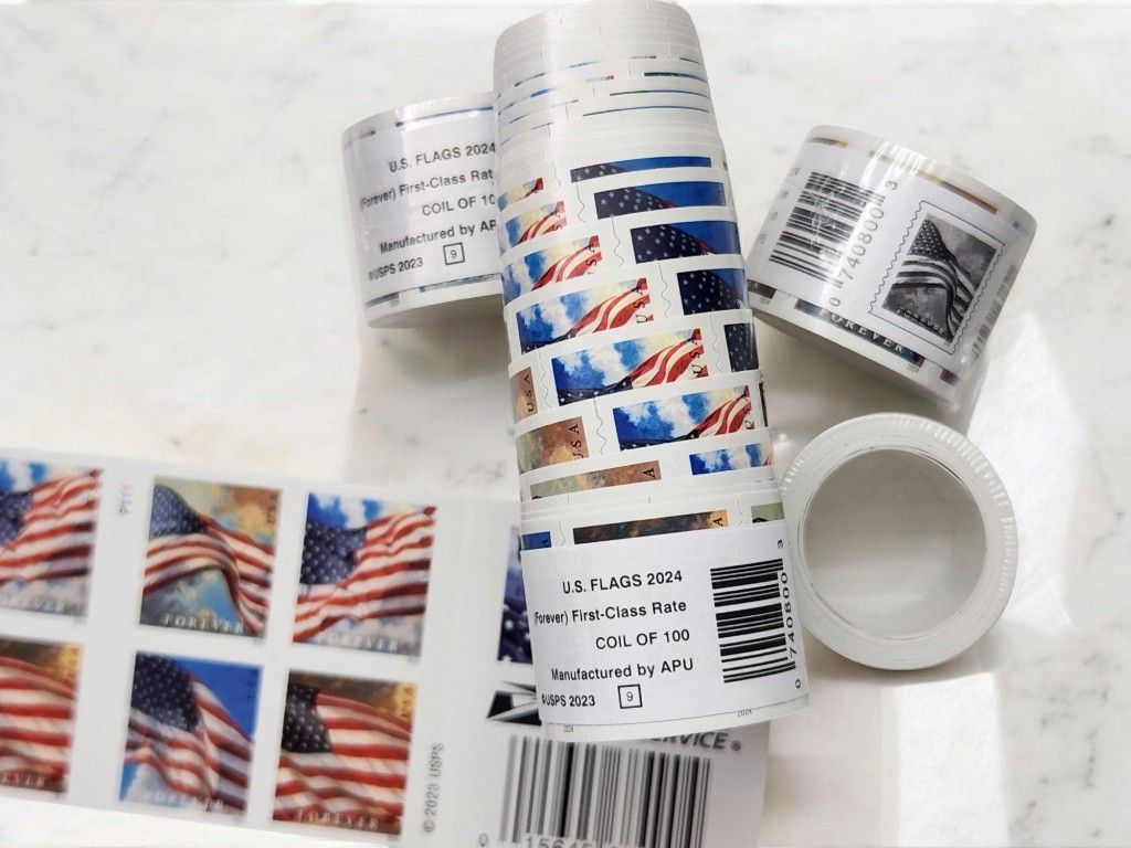 5 Rolls 🇺🇲 US Flag 2024 USPS Forever® Postage Stamps