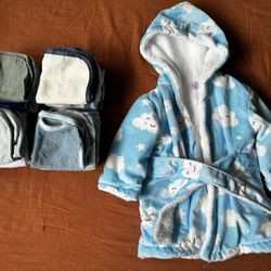 Baby Wash Cloths & Baby Robe 