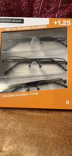 Foster Grant Metal Reading Glasses +1.25