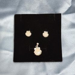Sterling Silver Seashell Jewelry Set