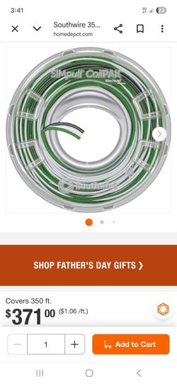 350 ft. 12/3 Black/White/Green Solid