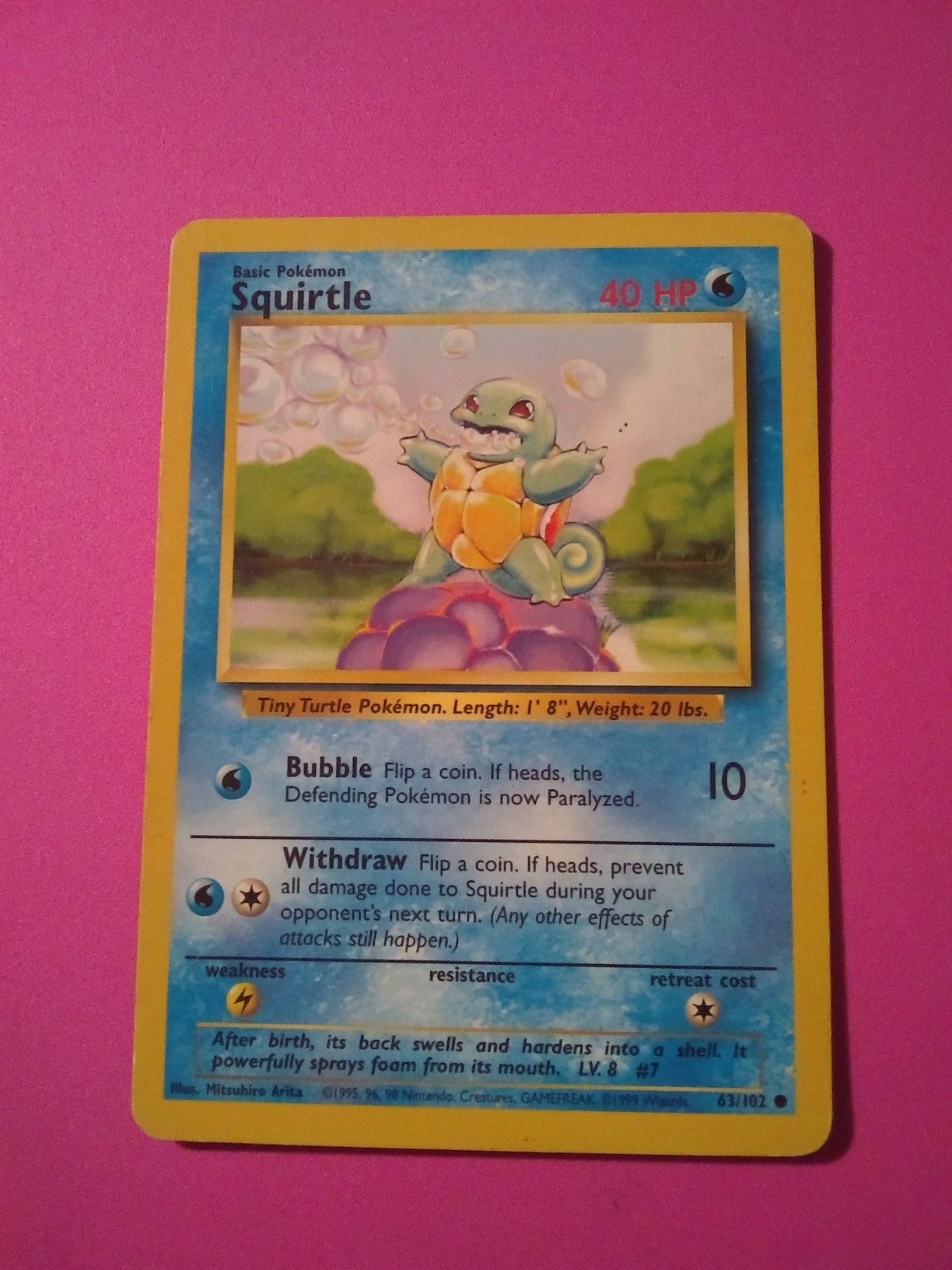 1995 Squirtle Pokemon card
