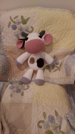 New Handmade Crochet COW