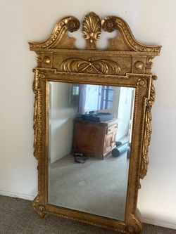INCREDIBLE ORNATE GOLD MIRROR