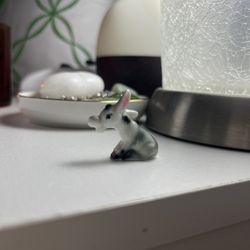 Vintage Bug House Miniature Bone China Donkey Figurine