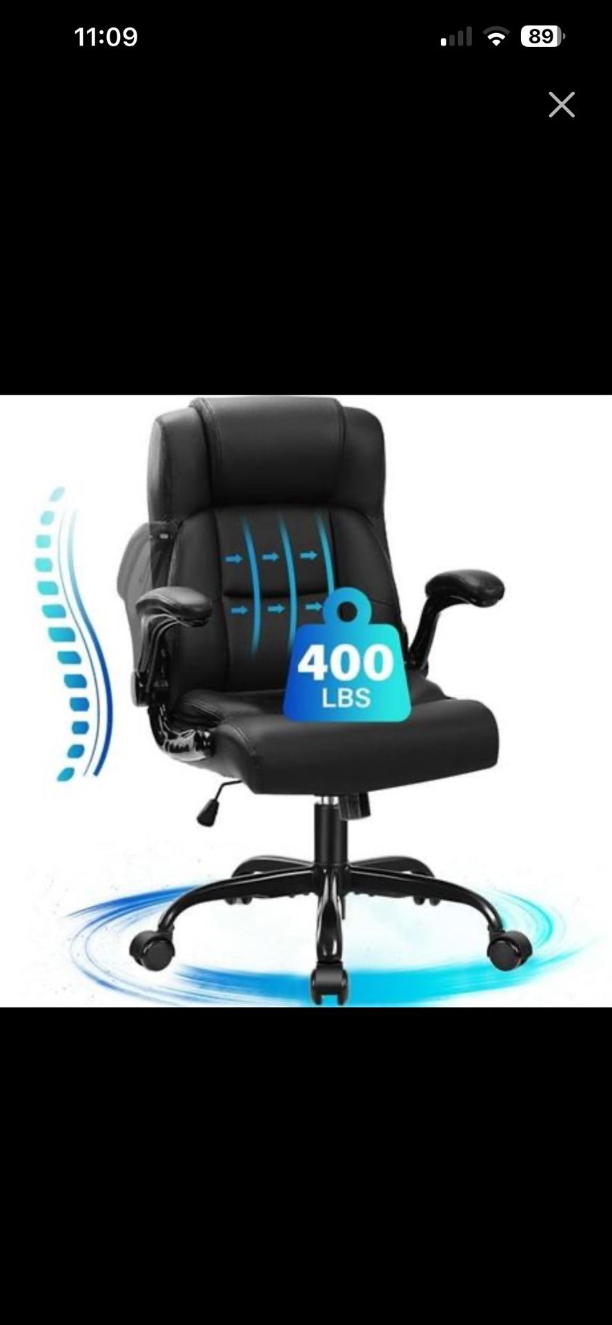Computer Desk Chair High Back Executive Leather Chair Adjustable Task Chair Lumbar Back Support 8 Hours Heavy Duty