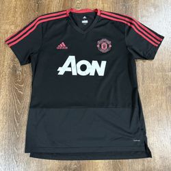 Adidas Manchester United black jersey size large 