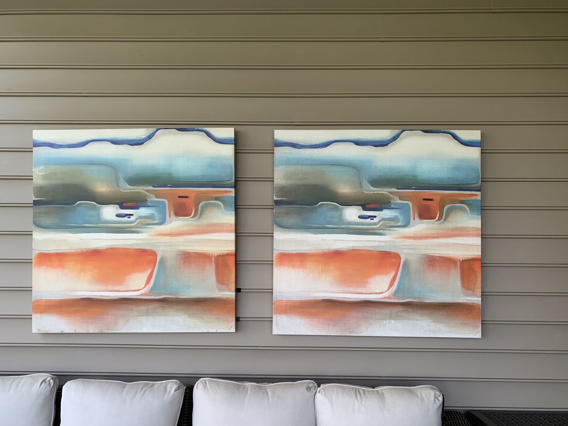 2 large outdoor paintings