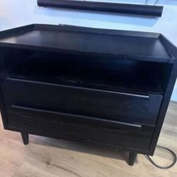Crate and Barrel Tate 32" Black Charging Nightstand