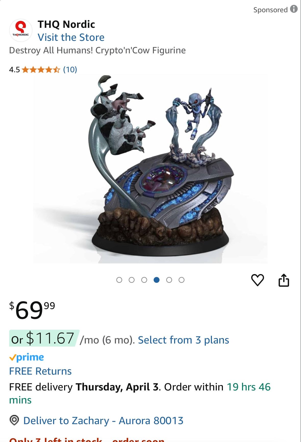 Destroy All Humans Statue