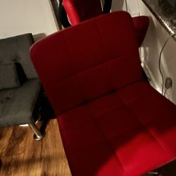 Two red Bar Stools