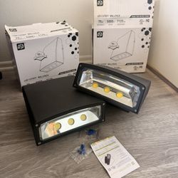 2pack LED Cutoff Wall Lights 75W, Dusk to Dawn, 5000k