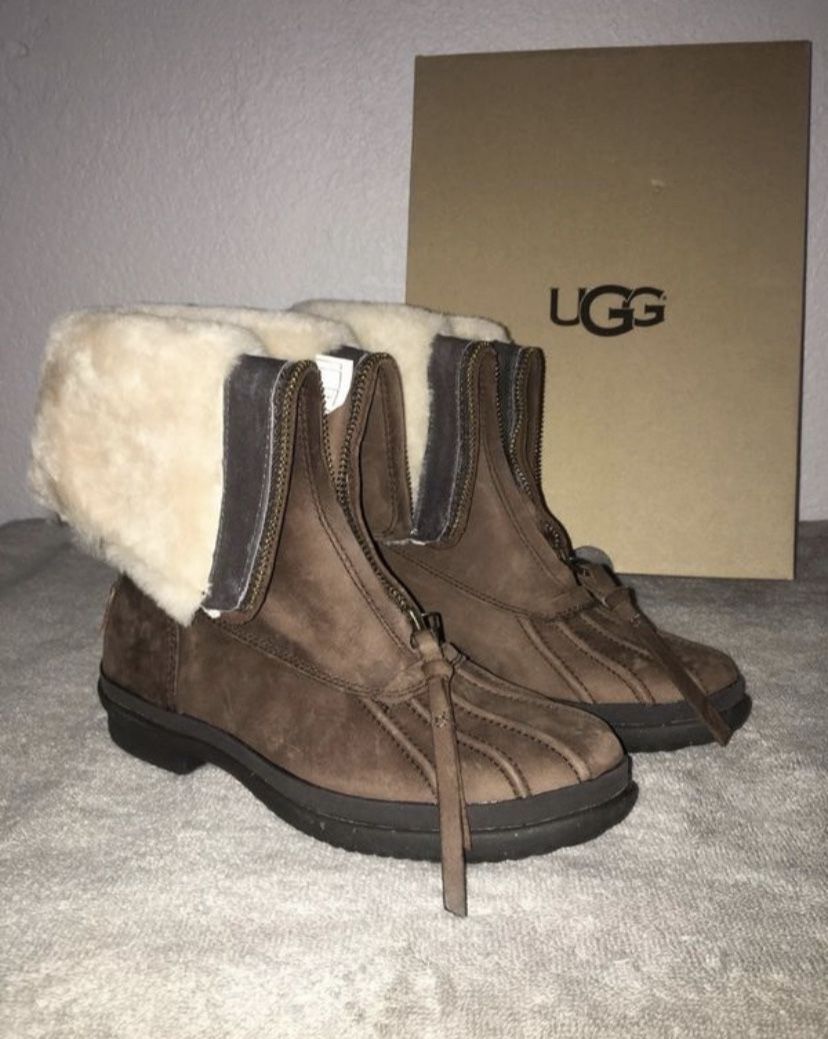 Ugg Australia Fur Lined Leather Boots