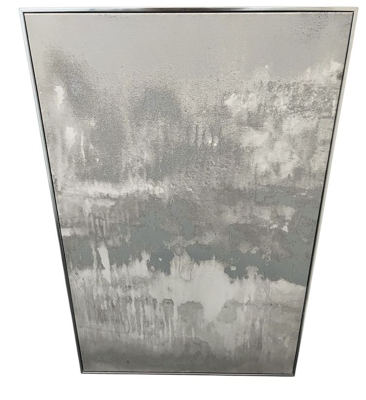 Grey/silver Abstract Art 24x36