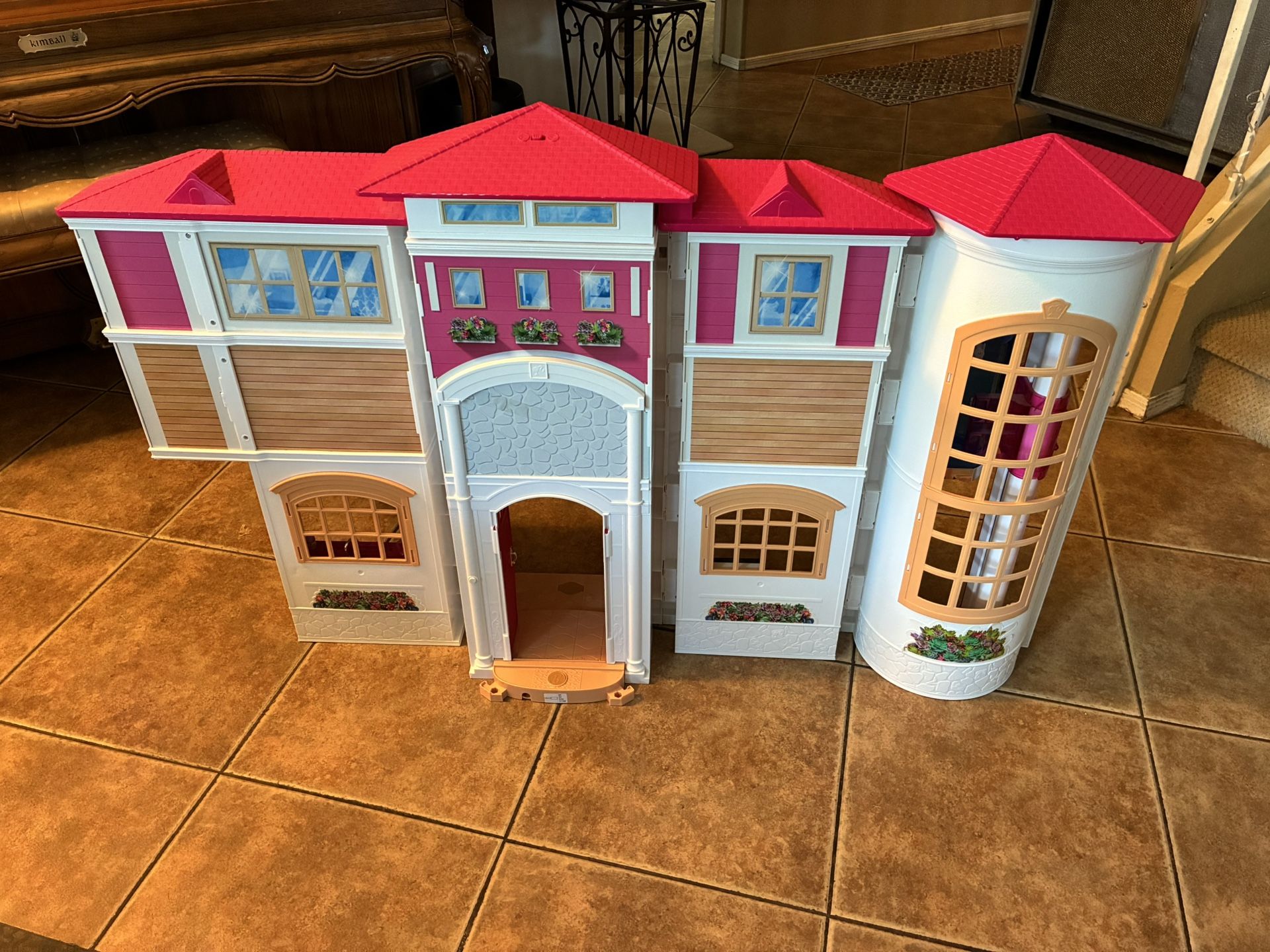Barbie Doll House Hello Dream House With Lights Sounds DPX21 Discontinued Good Condition