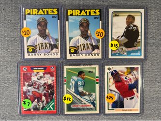 Rookie Sports Card Lot: Barry Sanders, Bo Jackson, Michael Jordan, Barry Bonds