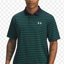 Under Armour Men's Striped Performance Golf Polo- XL 