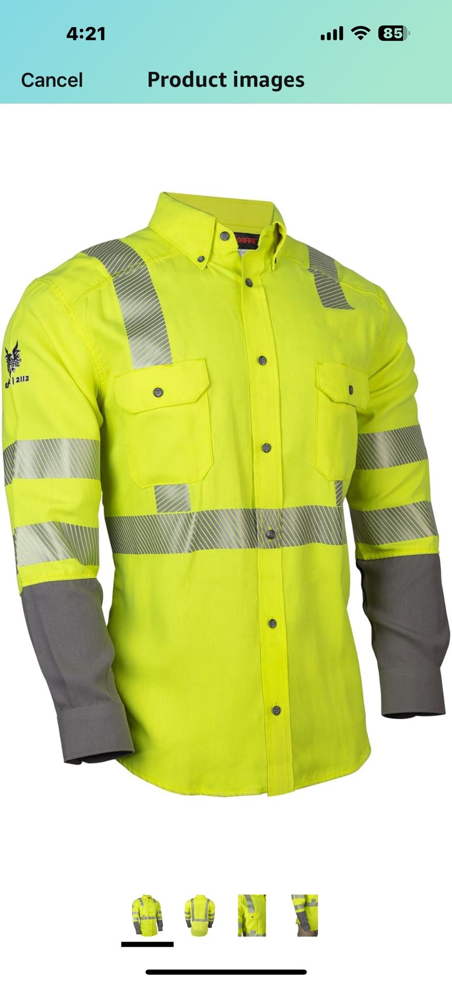 DRIFIRE Men's Fr Hi-vis Lightweight Work Shirt Large tall Fabric type 51% Lyocell, 39% Modacrylic, 10% Aramid Care instructions Machine Wash Origin I
