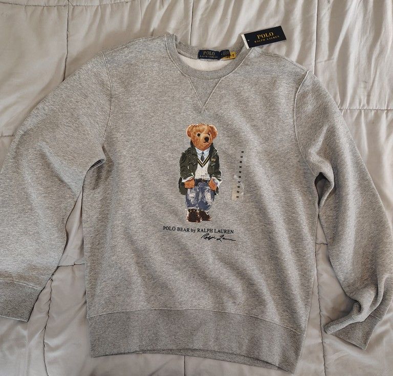 Ralph Lauren Polo Graphic Bear Sweatshirt Size Medium NWT