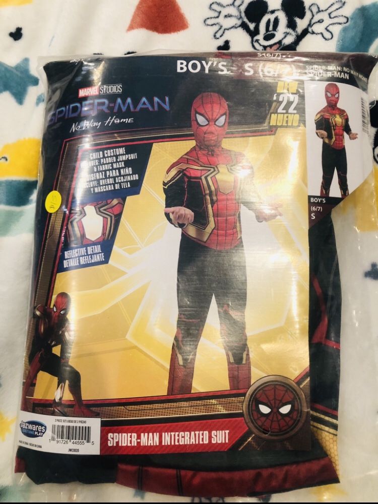 Spider Man Padded Boys Costume Size 6/7
