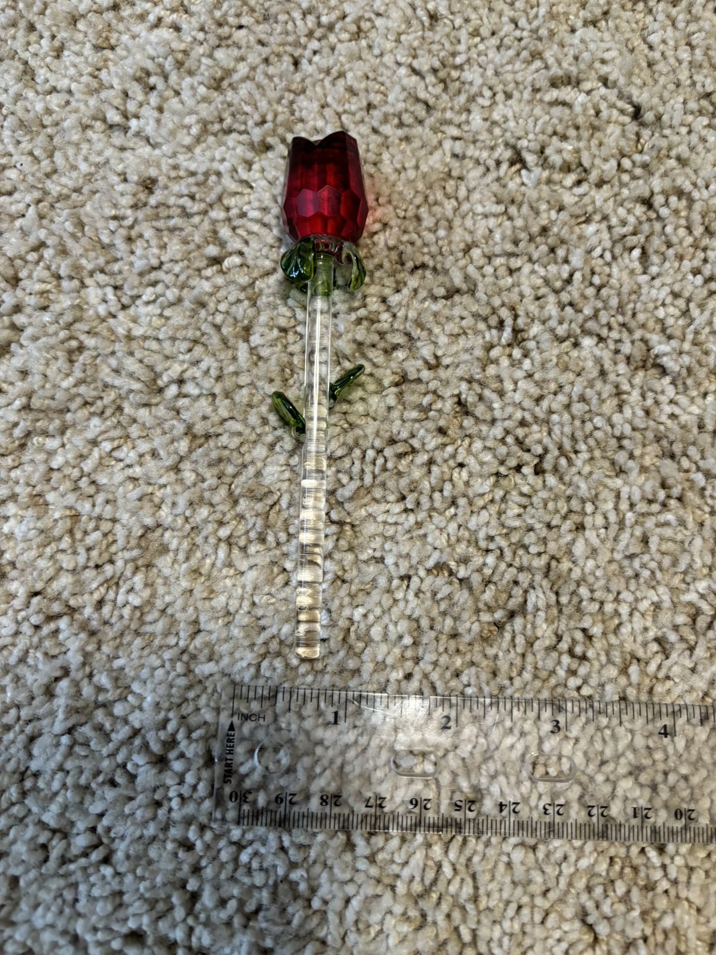 Blown glass rose