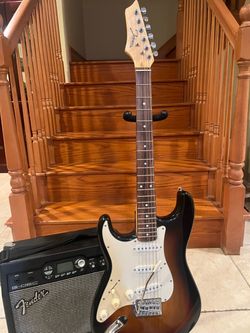 Johnson Left Handed Stratocaster w/ Fender Gdec Amp