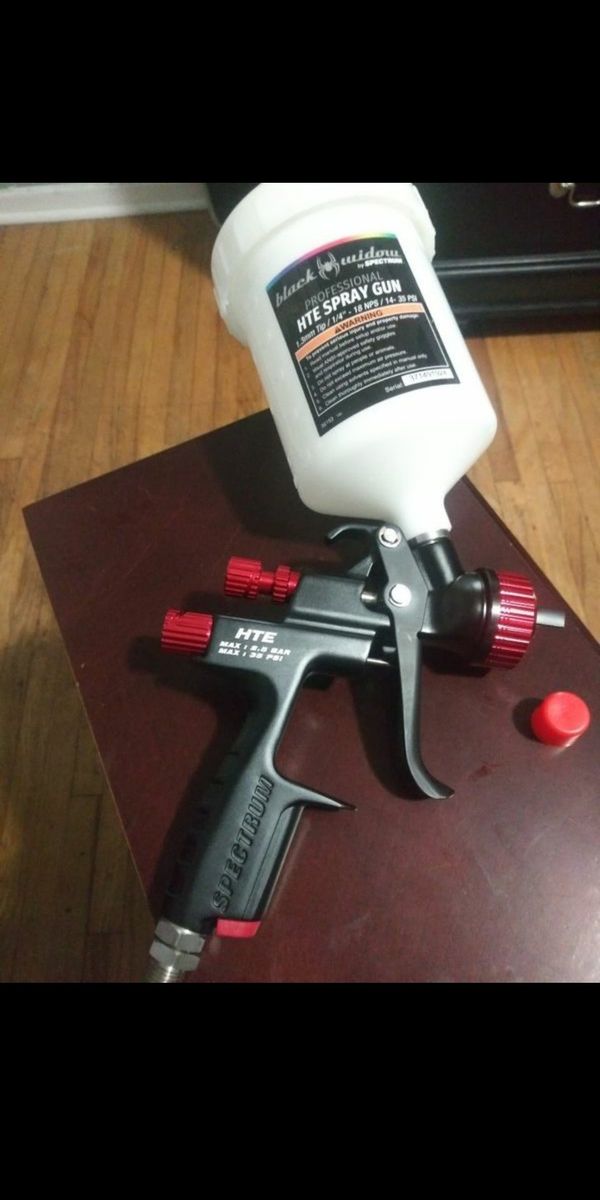 New Black Widow HTE 1.3 Paint Gun w/ Gravity Bucket for Sale in Norwalk