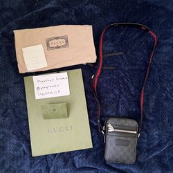 Gucci Front Zip Messager Bag GG Canvas Mini