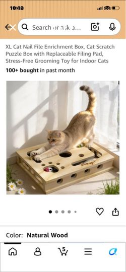 Cat scratcher nail filer comes with toys