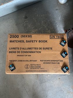 Safety Book Matches Bulk Case 2500 Count