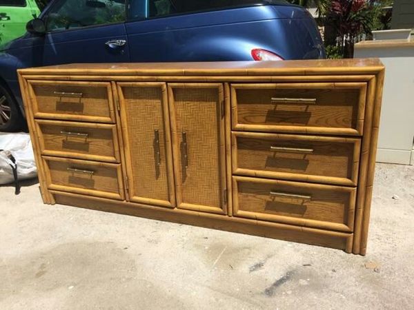 Faux Bamboo Lea Furniture Tripple Dresser For Sale In Lake Worth