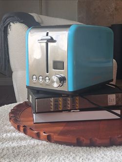 2-Slice Toaster Teal and Stainless Steel