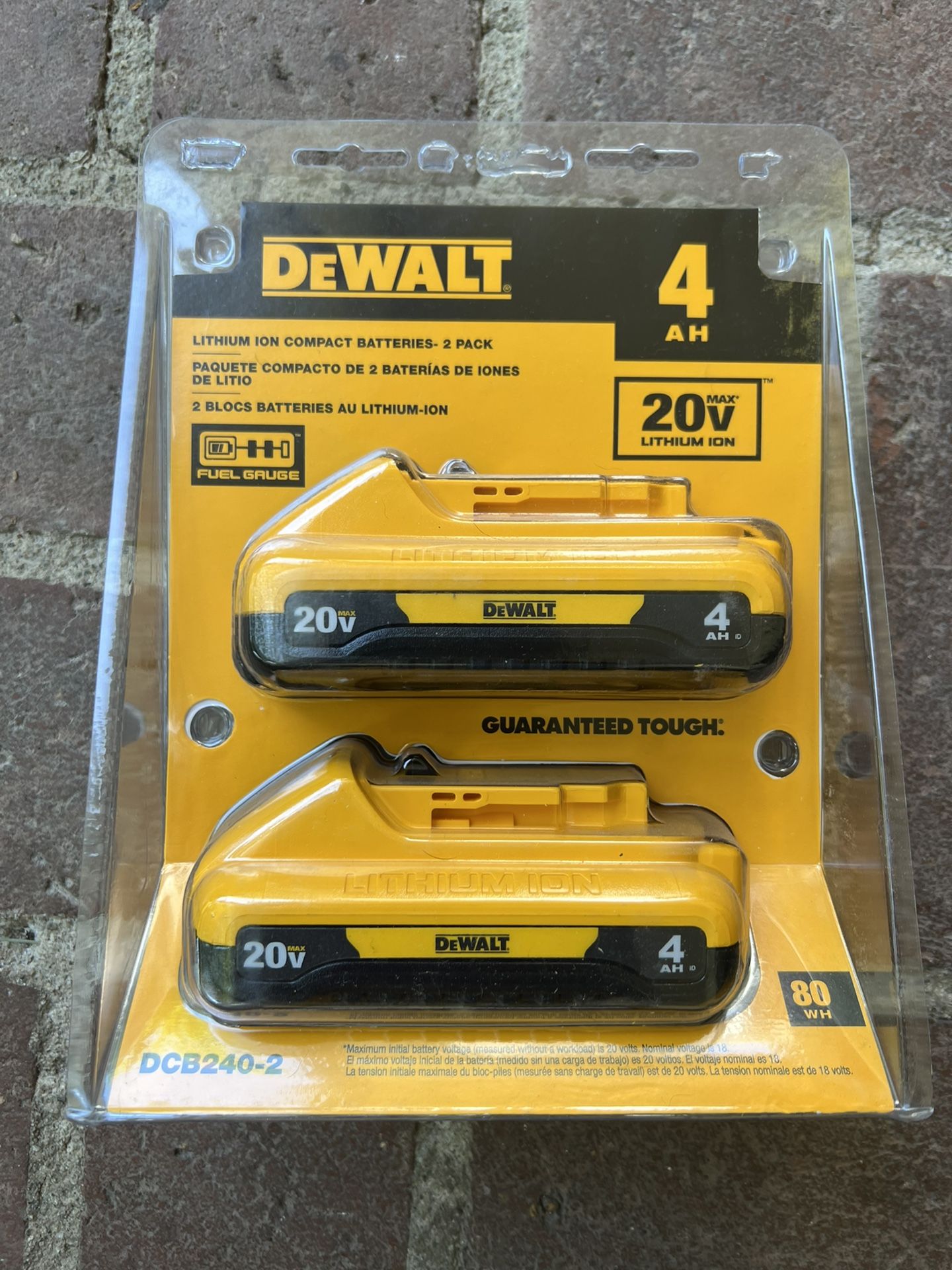 Dewalt 4ah Battery 2-pack New Sealed Purchased 4/18