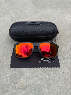 Oakley Holbrook Sunglasses Prizm Ruby Red Fire Iridium Lens Matte Black Frame