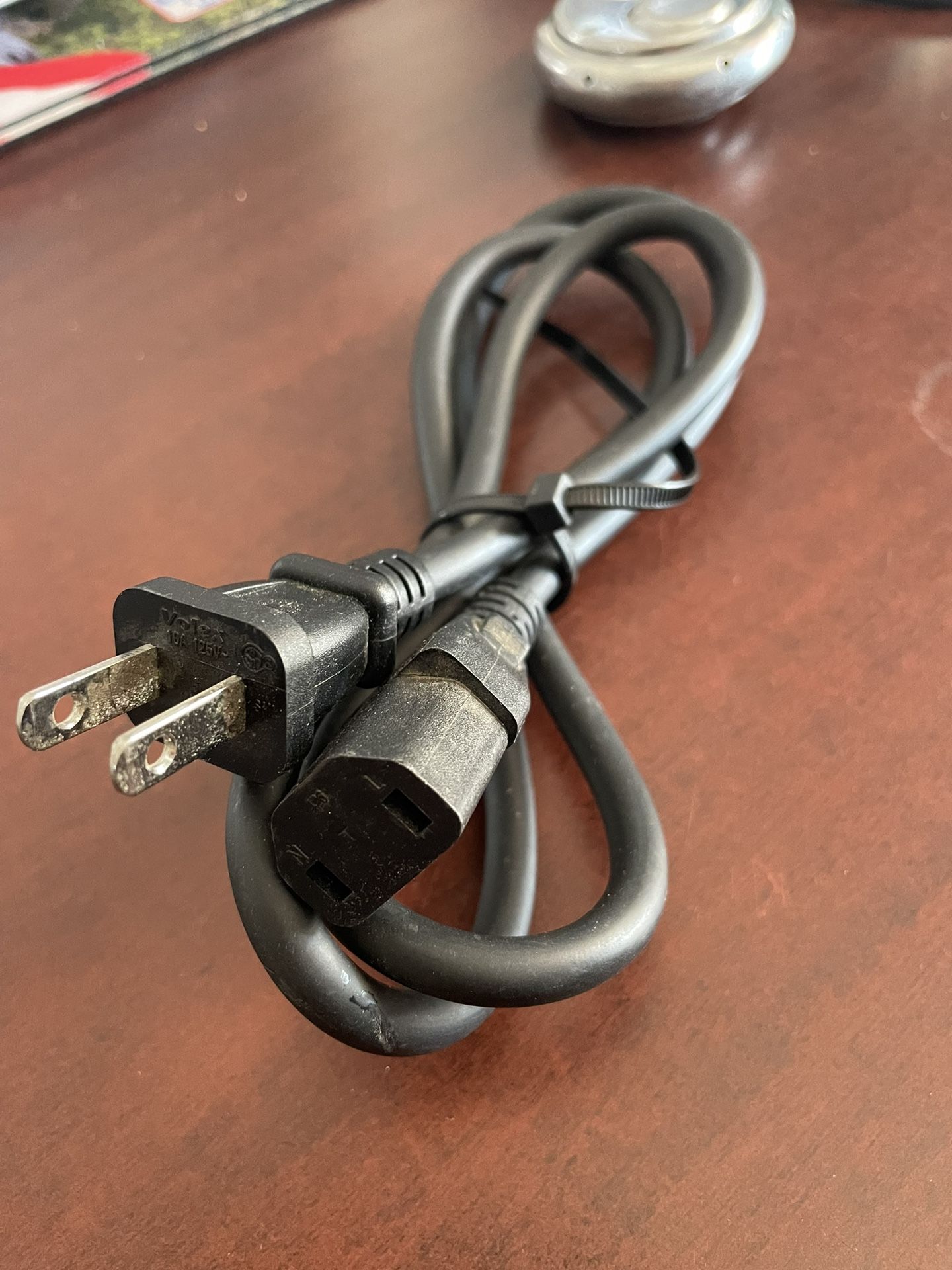 2 Prong AC Power Cable Cord - for Xbox One Original, Xbox 360 E, PlayStation 3 & PS4 Slim & Pro