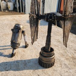 Metal Art - R2d2 And Tie Fighter