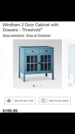 NEW Windham Teal 2 Door Accent Cabinet for Sale in Jacksonville